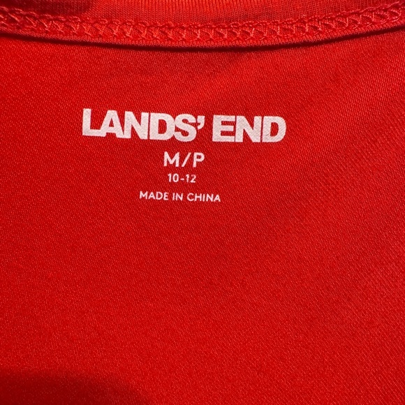 Lands’ End Red Women’s Short Sleeve Shirt Sz M/P (10-12) - Picture 4 of 10